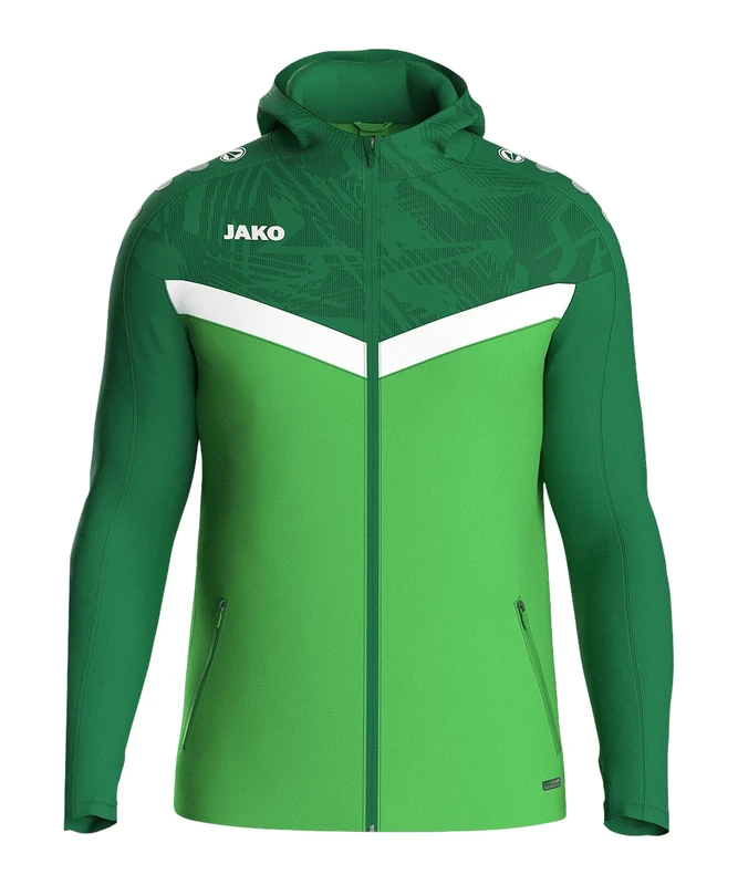 JAKO Unisex Children Kapuzenjacke Iconic Hooded Jacket, Soft Green/sportgrün, 128