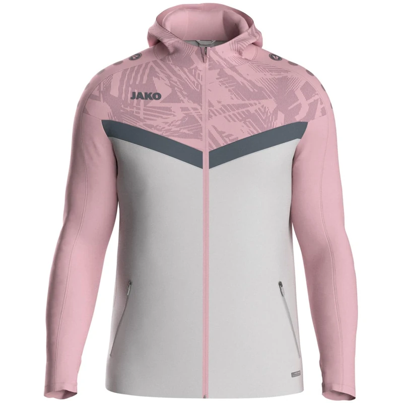 JAKO ICONIC Hooded Jacket - Zipper Hoodie Women's Comfortable Sweat Jacket with Keep Dry Function Made from 100% Recycled Polyester
