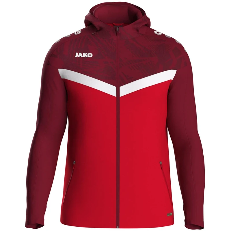 JAKO ICONIC Hooded Jacket - Zipper Hoodie Women's Comfortable Sweat Jacket with Keep Dry Function Made from 100% Recycled Polyester