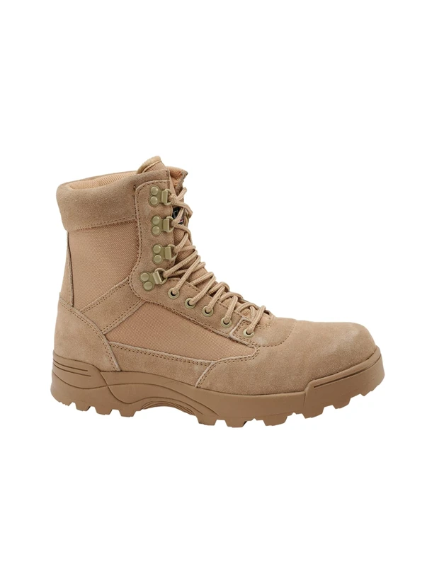 Brandit 9 Eyelet Tactical Boots Tactical and Military BootMan, Camel, 49 EU