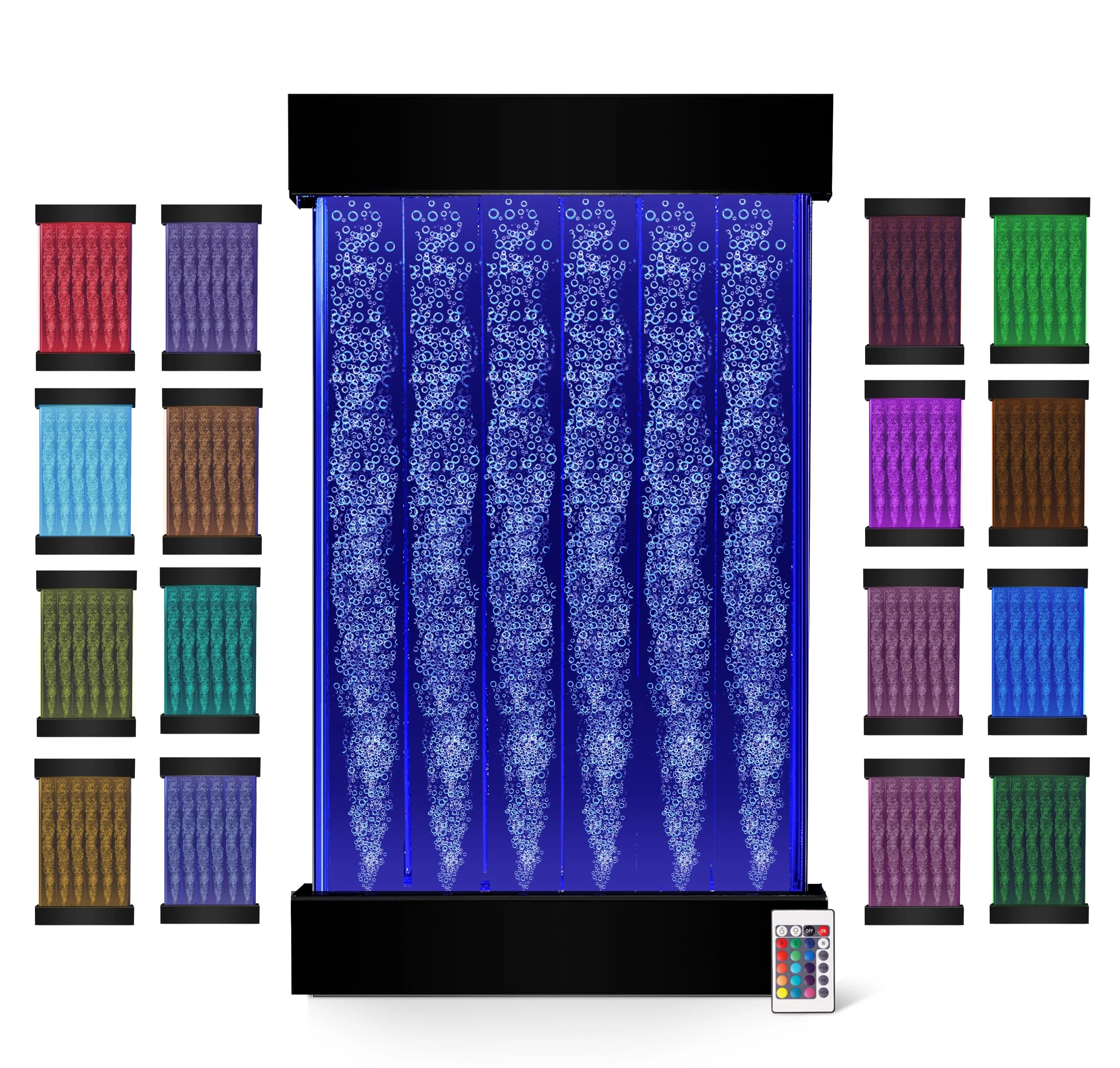 Boldworks Sensory Bubble Wall Lamp, 16 Colors, 4 Light Effects, 35 x 20 Inches