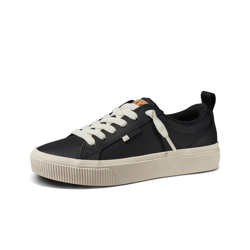 Reef Womens Shoes, Lay Day Dawn, Black Leather, 3 UK - Image 1