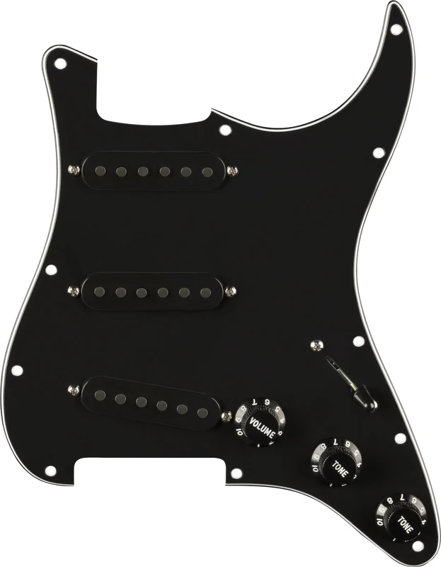 Fender '65 Strat Pre-Wired Pickguard Black - Single Coil Guitar Pickup
