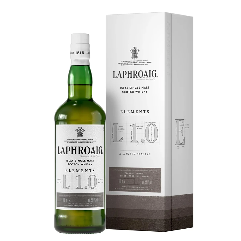 Laphroaig Elements 1.0 | Scotch | Islay | Single Malt Peated Whisky | Tropical Fruits & Warming Smoke | A Unique Single Malt | 58.6% ABV | 70cl