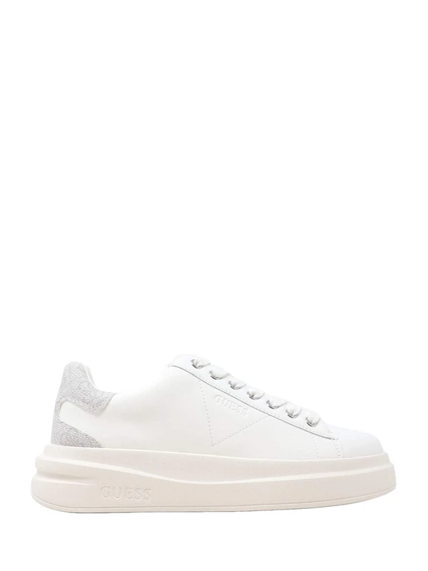GUESS Women's ELBINA Sneaker, whgre, 7 UK