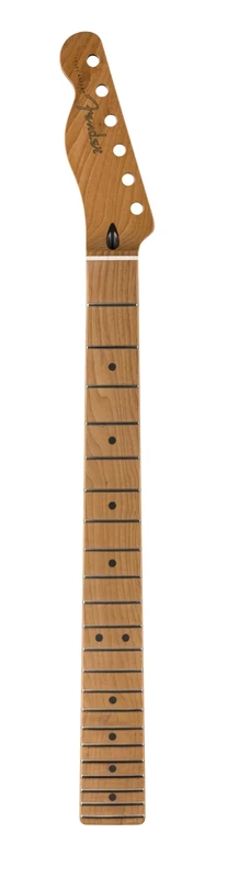 Fender Satin Roasted Maple Telecaster LH Neck, 22 Jumbo Frets, 12", Maple, Flat Oval Shape