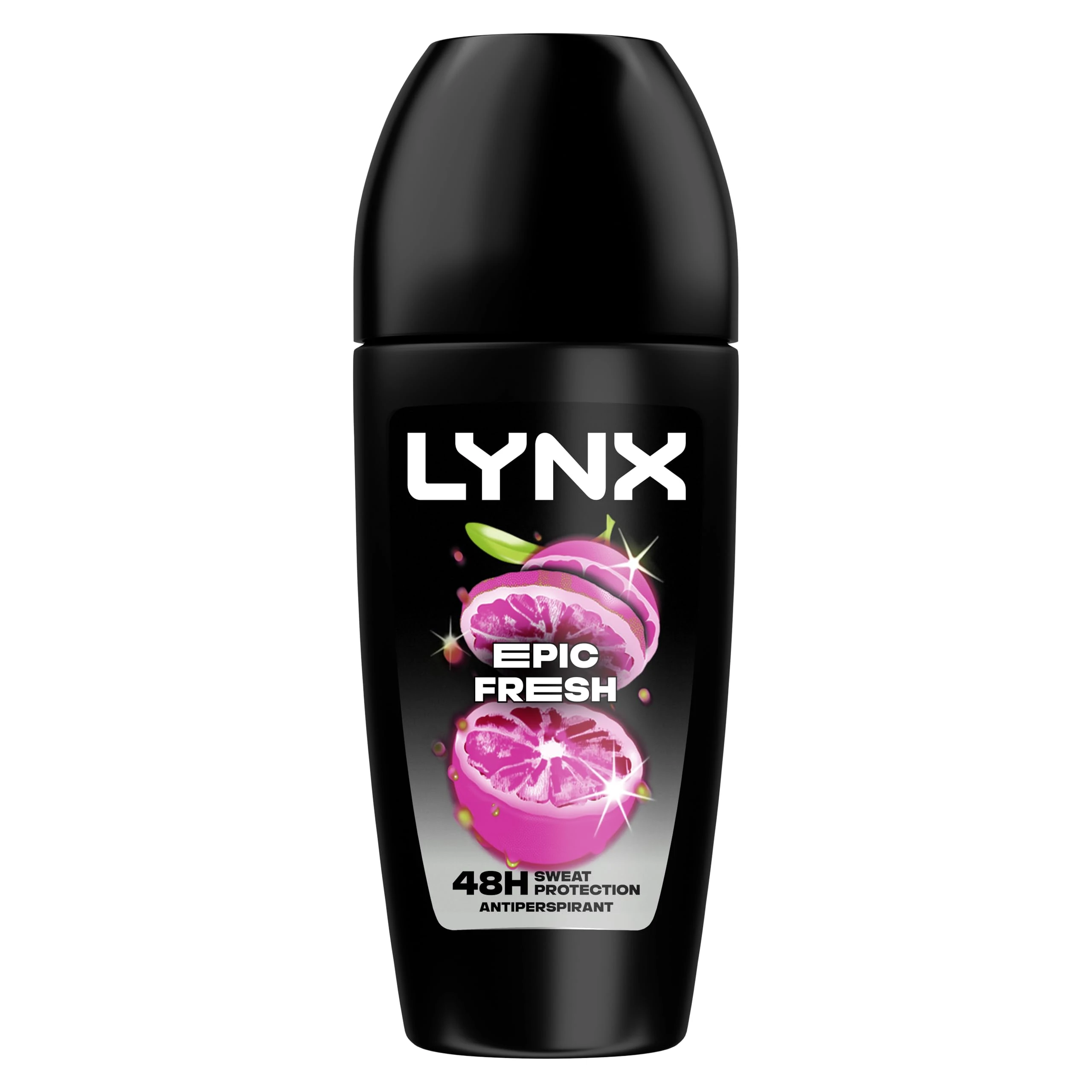 Lynx Men Epic Fresh Roll On Deodorant with a grapefruit & tropical pineapple scent and 2x faster* drying for 48 hours of sweat protection 50 ml, Pack of 6