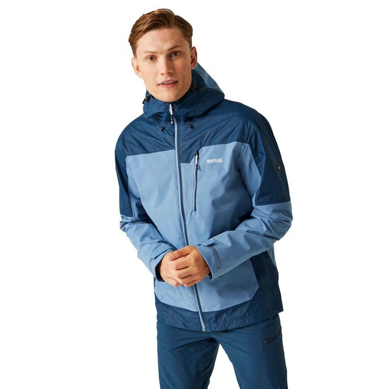 Regatta Mens Highton III Stretch Waterproof Jacket (L) (Coronet Blue/Moonlight Denim)