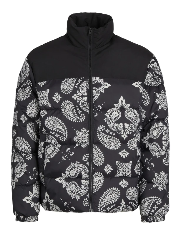 JACK & JONES Men's Jjmoon Stand Collar Puffer Jacket, Tap shoe/detail: aop, L