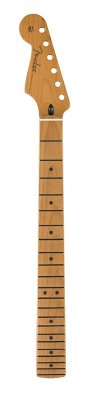 Fender Satin Roasted Maple Stratocaster® Left Handed Neck, 22 Jumbo Frets, 12", Maple, Flat Oval Shape