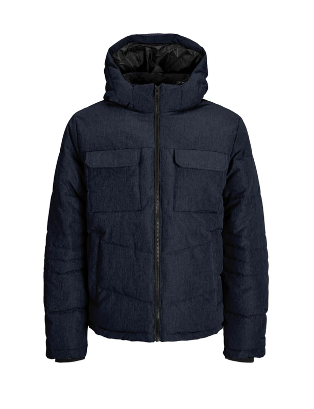 JACK & JONES Men's Jjbuild Puffer Jacket, Navy blazer/detail: melange, XS