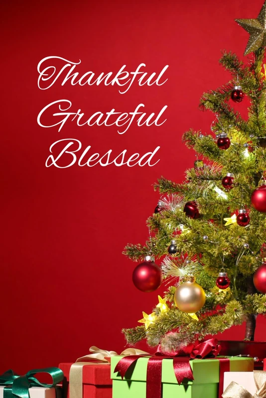 Thankful, grateful, blessed: Holiday blank lined notebook