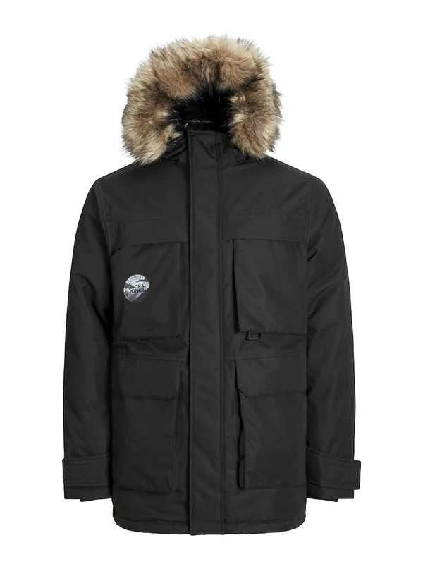 JACK&JONES PLUS Men's Jjstar Jacket Pls Parka, black, XXXL - Image 1
