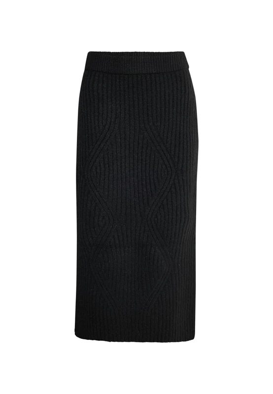 aleva Women's Knitted Skirt, Black, XS