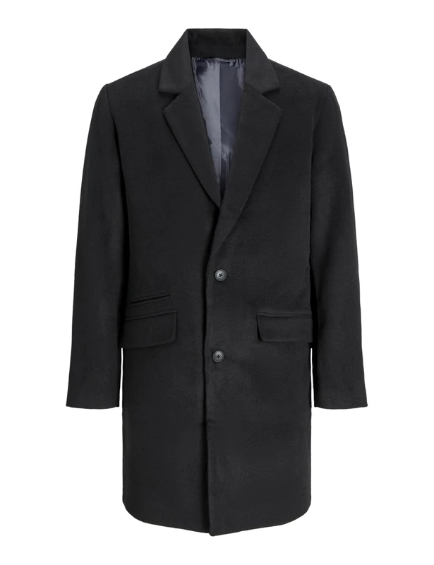 JACK & JONES Men's Jjhays Wool Blend Coat, black, XS