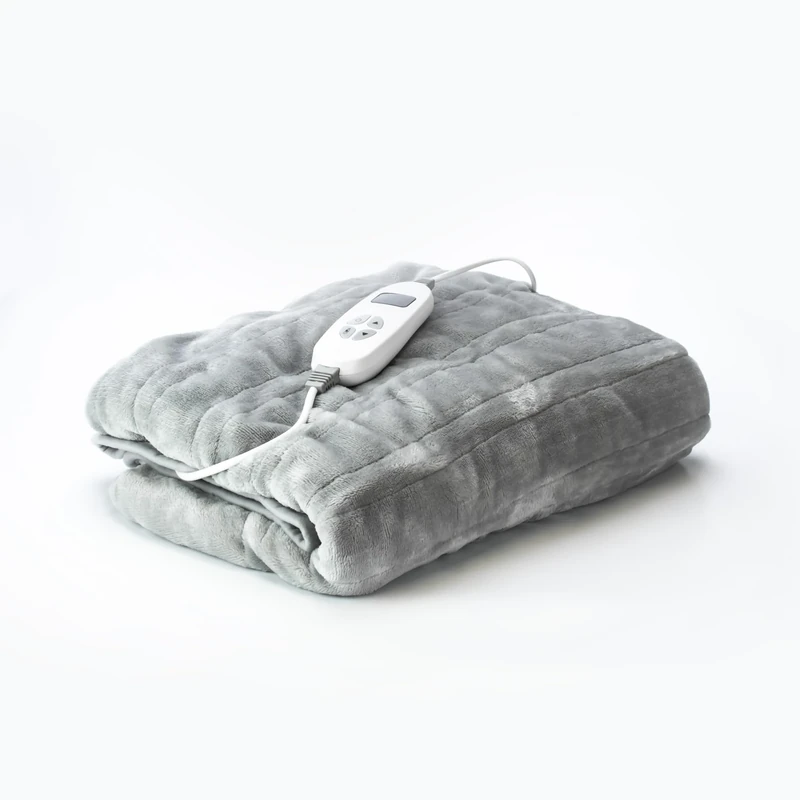 Status Heated Electric Throw Blanket 160x130cm, 10-Level Digital Controller, Super-Soft Fleece with Up-to-9-Hour Timer and Overheat Protection, Machine Washable (SGEOB1PKB)