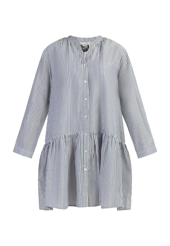TYLIN Women's Long Sleeve Dress, Dark Navy Stripes, S