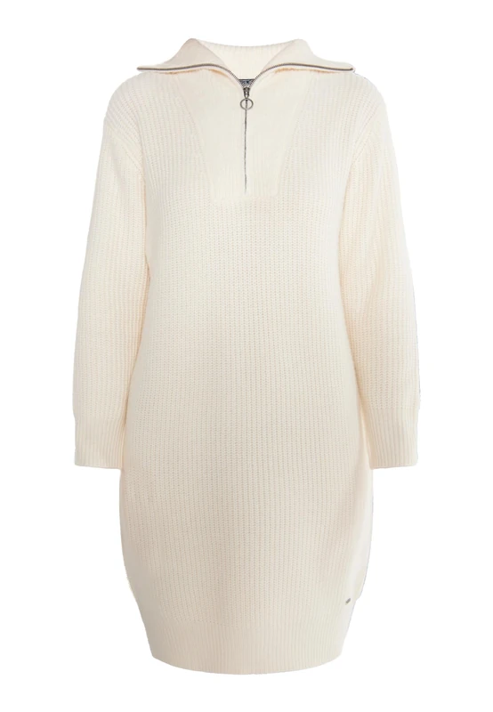 NALLY Women's Knit Dress, Wool White, XXL