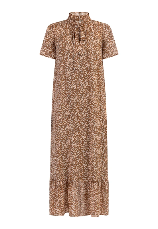 nolie Women's Chiffon midi Dress, Camel White, S