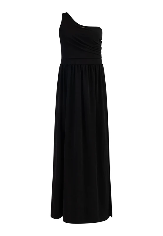 TYLIN Women's One-Shoulder Maxi Dress, Black, M - Image 1