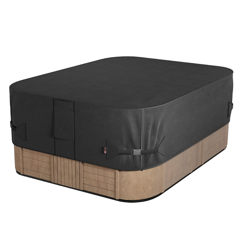 iBirdie Outdoor Waterproof Rectangular Hot Tub Cover 101 x 93 inch fit 100 x 92 or 98 x 91 or 97 x 90 SPA 600D Heavy Duty Rectangle Weatherproof Protectors Protective Cover Cap