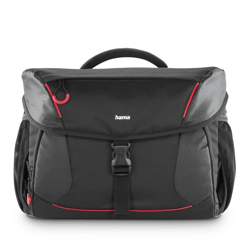 Hama Modern Camera Case - Phoenix 200, Black, with 7 Dividers, Recycled Polyester, Zipper, Unisex