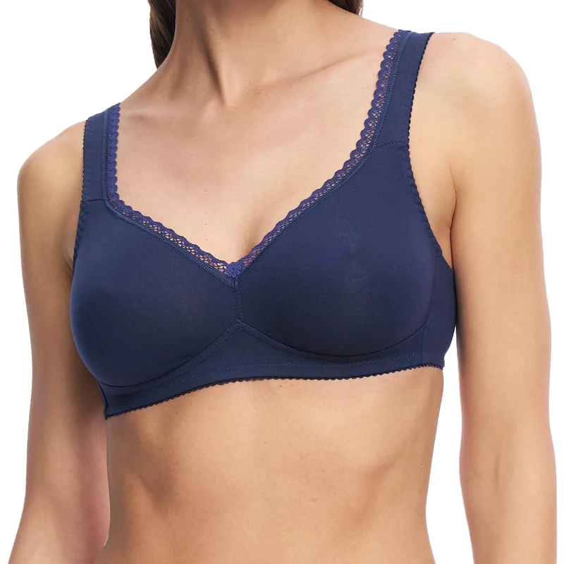 Susa Women's Organic Cotton Bra, Navy, 34A