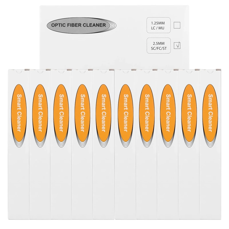 MSDADA 10 Pcs LC Fiber Optic Cleaner Pen, Smart Cleaner for 1.25mm MU/LC Connectors (Purple)
