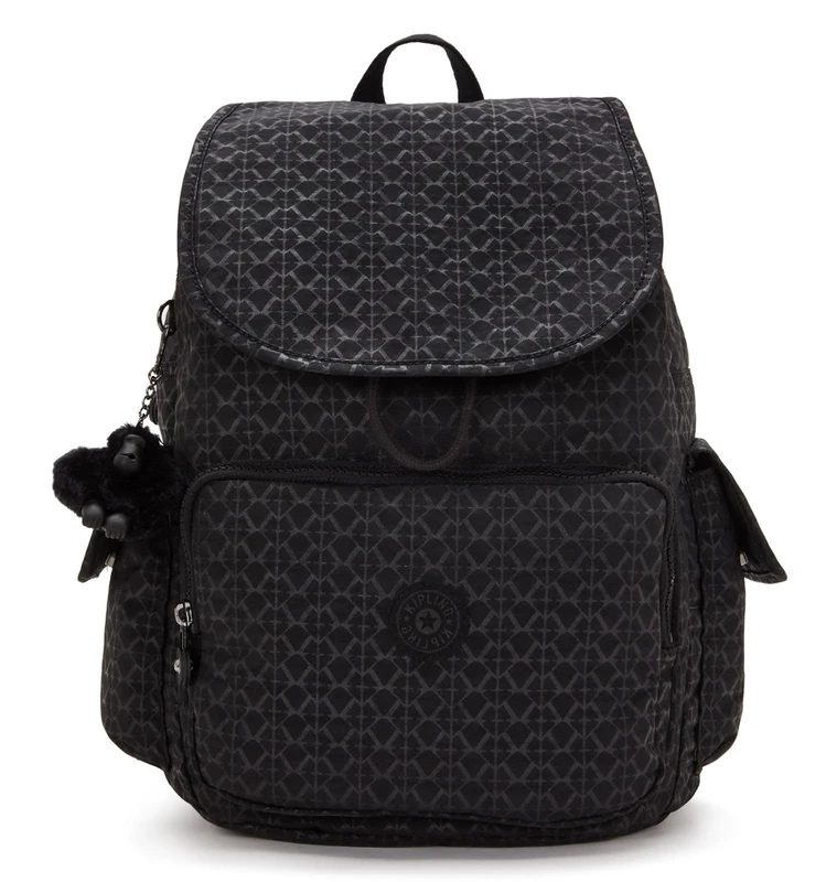 Kipling CITY PACK Medium Backpack, Signature Emb (Black)