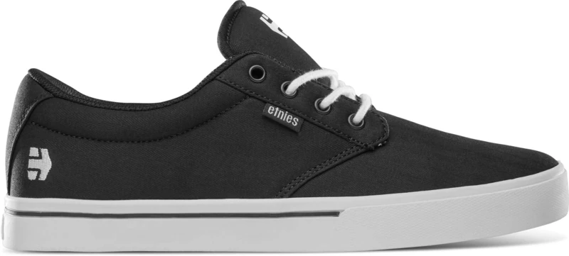 Etnies Jameson 2 Eco Sustainable Skate Style, Reinforced Cupsole, Cushioned Feel, Everyday Sneakers, Vegan - Black/White/White - 5