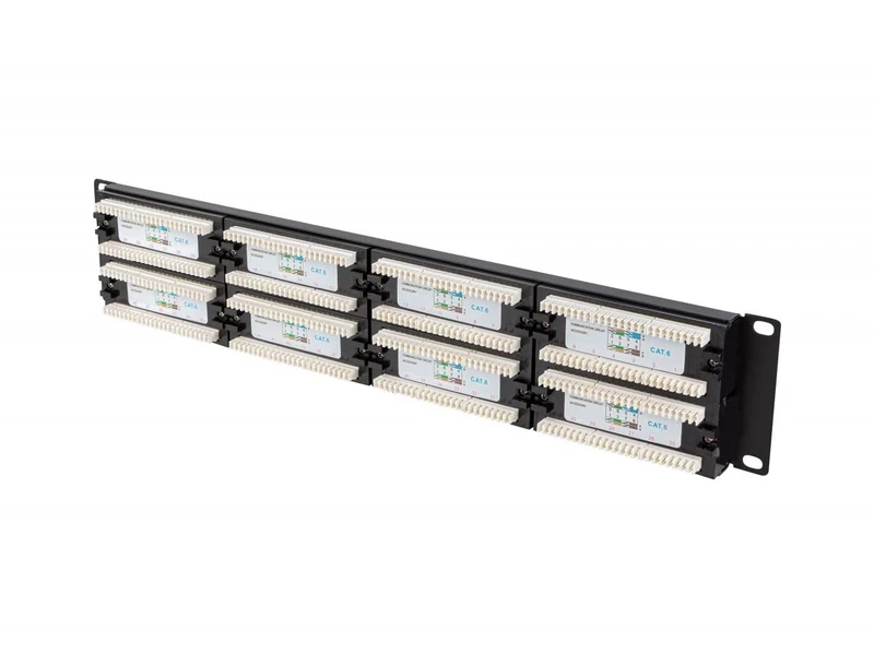 LANBERG Patch Panel 48 Ports 2U 19? Cat.6 Black Brand