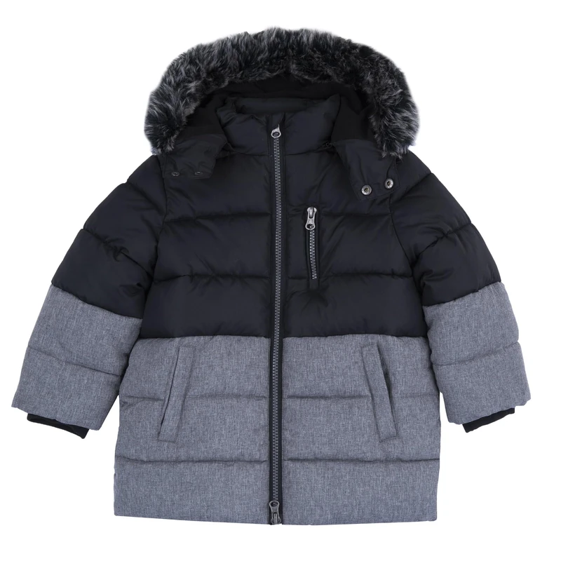 Chicco Children and Boy's Caldo Giubbino invernale con Cappuccio staccabile Warm Winter Jacket with Detachable Hood, BLU Scuro, 5 Years