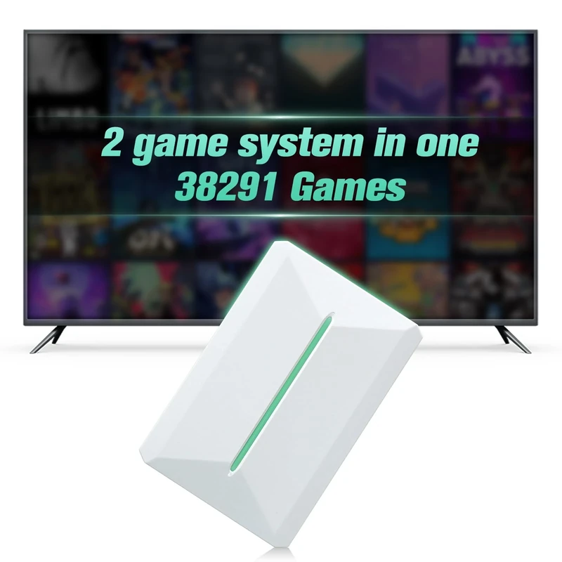 Retro Game Console HDD 500GB - Plug and Play With 38291 Built-in Games, Compatible With 50 Emulators, Playnite&Retrobat 2 System in 1, Portable