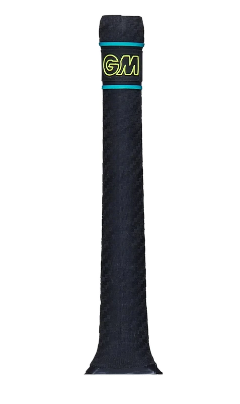 GM | Cricket Bat Grips | Fuze | Premium Rubber | Suitable for Virtually All Bats | Full Size - 12 Inches | 12 Pack | Aion Black, Cyan & Yellow | Gunn & Moore