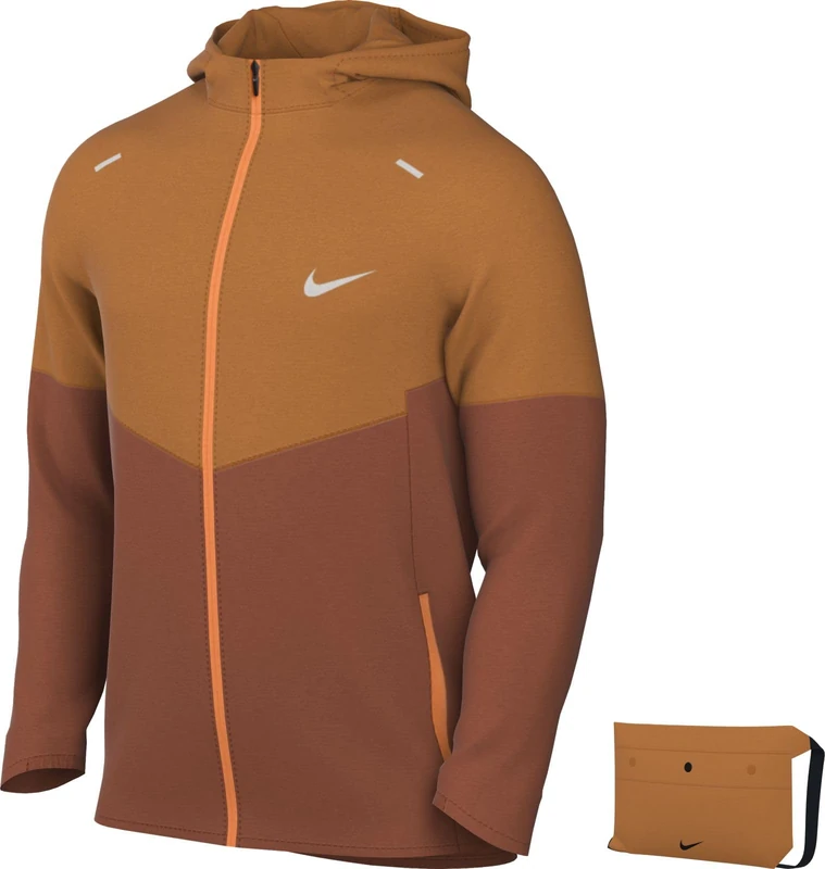 Nike Men's M Nk Rpl Uv Windrnner JKT Jacket, Monarch/Dark Russet/Reflective Silv, L