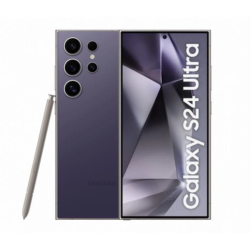 Samsung Galaxy S24 Ultra, AI Android Smartphone, 12GB RAM, 512GB Storage, 200MP Camera, S Pen, Long Battery Life, Titanium Violet, 3 Year Manufacturer Extended Warranty (UK Version)