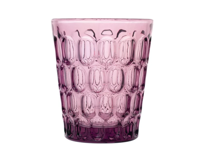 H&H Blow Set of 6 Glass Glasses, Purple, 32 cl
