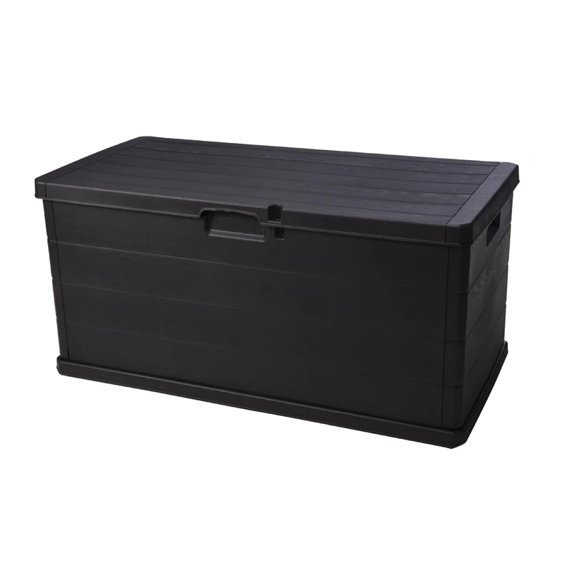 Mirada Rectangular Flip Top Polypropylene Garden Storage Chest, Anthracite, 118 x 59 x 57 cm, 340L