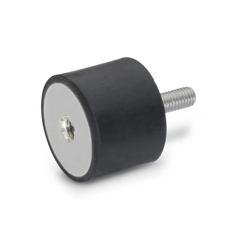 Ganter Normelemente Rubber Buffer GN 451-100-55-M16-EE-55 451, Pack of 1, Black, d1: 100 h1: 55 d2: M16x41