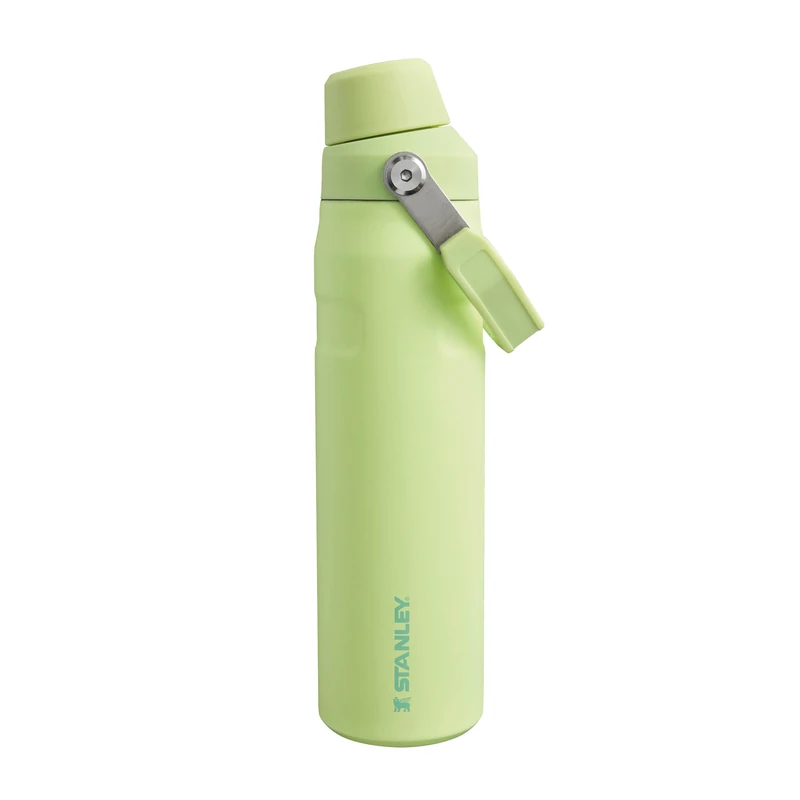 STANLEY 1913 Iceflow Fast Flow Sports Water Bottle 0.6L - Keeps 10 Hours Cold - Lightweight Thermal Flask - Dishwasher Safe - Leakproof And Fast Flow Lid - BPA-Free - Insulated Water Bottles - Citron