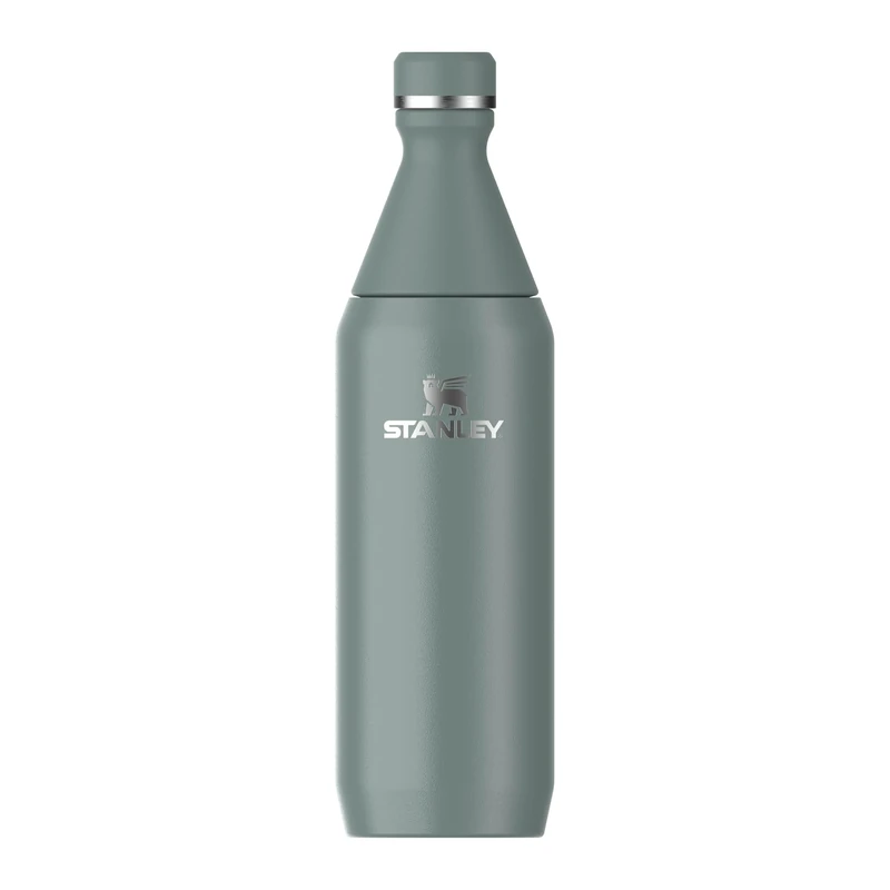STANLEY 1913 The All Day Slim Sports Water Bottle 0.6L - Cold For 6 Hours - Iced For 11 Hours - BPA-Free Recycled Stainless Steel Coffee Flask - Leakproof - Dishwasher Safe - Shale