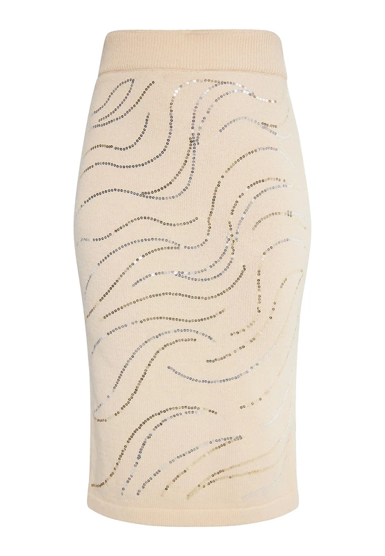 grimone Women's midi Skirt, Cream, XS