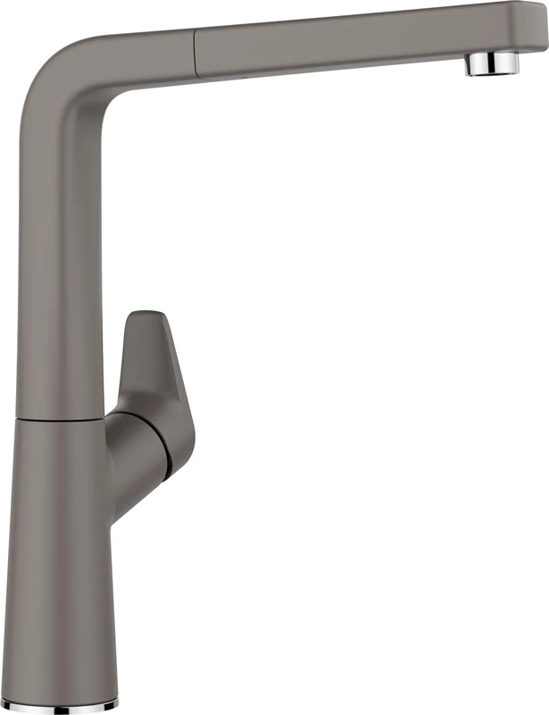 Blanco AVONA-S | Kitchen Mixer tap in Vulcan Grey | High-Pressure | with Pull-Out Hose | Non-Return Valve | Ceramic Cartridge | Assured Water Quality & Water-Saving | [10.1x23.5x27.5 cm]