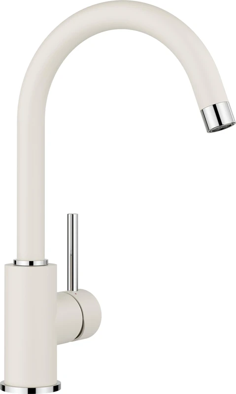 BLANCO Mida | Kitchen Mixer tap in Soft White | High-Pressure | Non-Return Valve | Ceramic Cartridge | Assured Water Quality & Water-Saving | [10.6x18.5x32.7 cm]
