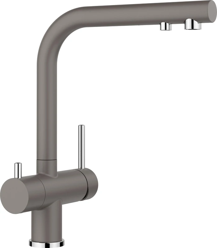 BLANCO FONTAS II Filter | Kitchen Mixer tap in Vulcan Grey | High-Pressure | Non-Return Valve | Ceramic Cartridge | Assured Water Quality & Water-Saving | Separate Filter Required | [16x25.3x30 cm]