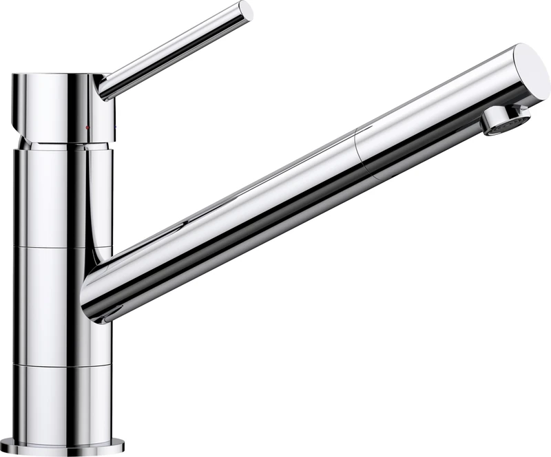 BLANCO Kano | Kitchen Mixer tap in Chrome | Low-Pressure | Non-Return Valve | Ceramic Cartridge | Assured Water Quality & Water-Saving | [5.5x26.3x19.1 cm]