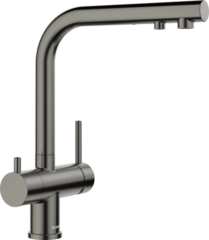 BLANCO FONTAS II Filter Satin Dark Steel | High Pressure | Backflow Preventer | Ceramic Cartridge | Ensured Water Quality and Water Saving | Filter is Still Required