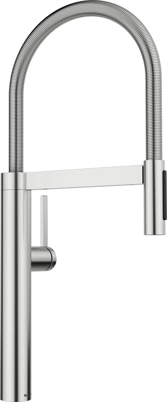 BLANCO CULINA-S II | Kitchen Mixer tap in PVD Steel | High-Pressure | with Pull-Out Hose | Switch from Clear Stream to Spray Jet | Non-Return Valve | Water-Saving | [10.5x26x56.8 cm]