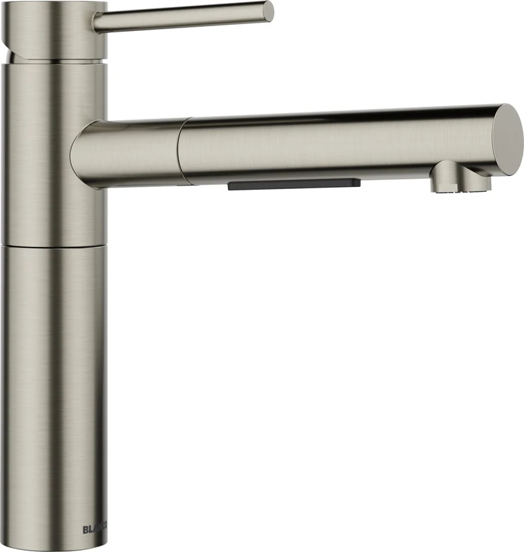 BLANCO ALTA-S II | Kitchen Mixer tap in Satin Platinum | High-Pressure | with Pull-Out Hose | Non-Return Valve | Ceramic Cartridge | Assured Water Quality & Water-Saving | [4.5x23.2x22.6 cm] - Image 1