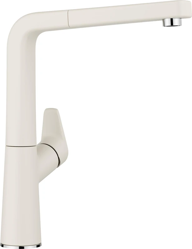 BLANCO AVONA-S | Kitchen Mixer tap in Soft White | High-Pressure | with Pull-Out Hose | Non-Return Valve | Ceramic Cartridge | Assured Water Quality & Water-Saving | [10.1x23.5x27.5 cm]